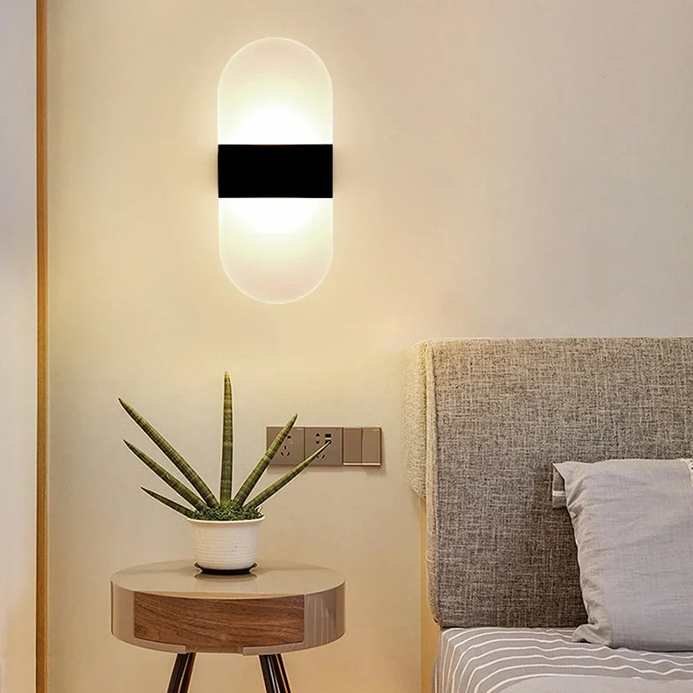 lampe murale rechargeable capteur mouvement blanc noir rectangle led moderne minimaliste interrupteur tactile