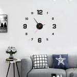 horloge murale moderne numérique aiguille acrylique noir rouge blanche minimaliste 40cm 40cm decoration salon