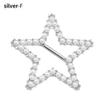 clips serviette or argent strass décoratifs élégants carré rond cœur étoile diverse formes