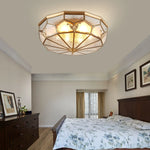 plafonnier moderne cuivre doré hexagonal transparent classique éclairage quotidien led 90 260v e27