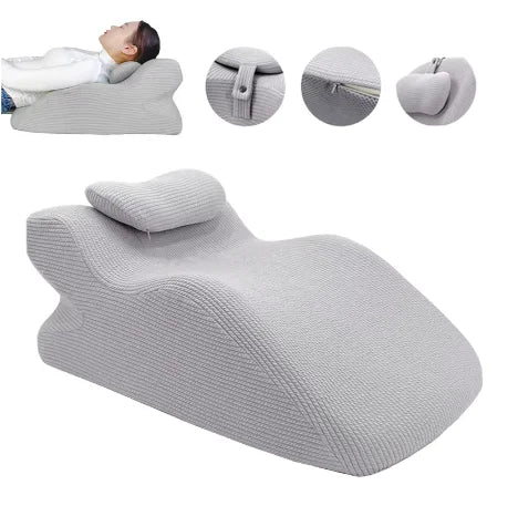 oreiller sommeil mousse mémoire forme rectangulaire texture bulles couleur vert clair ergonomique support cou