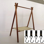 étagère multifonctionnelle bois moderne porte utensils clips métalliques planche découper camping