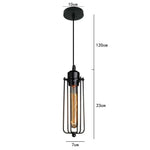 lampe suspendue industrielle vintage noir doré cage métallique ampoule filament transparent opaque