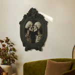 Cadre mural noir roses squelette gothique classique décoration murale fixations incluses