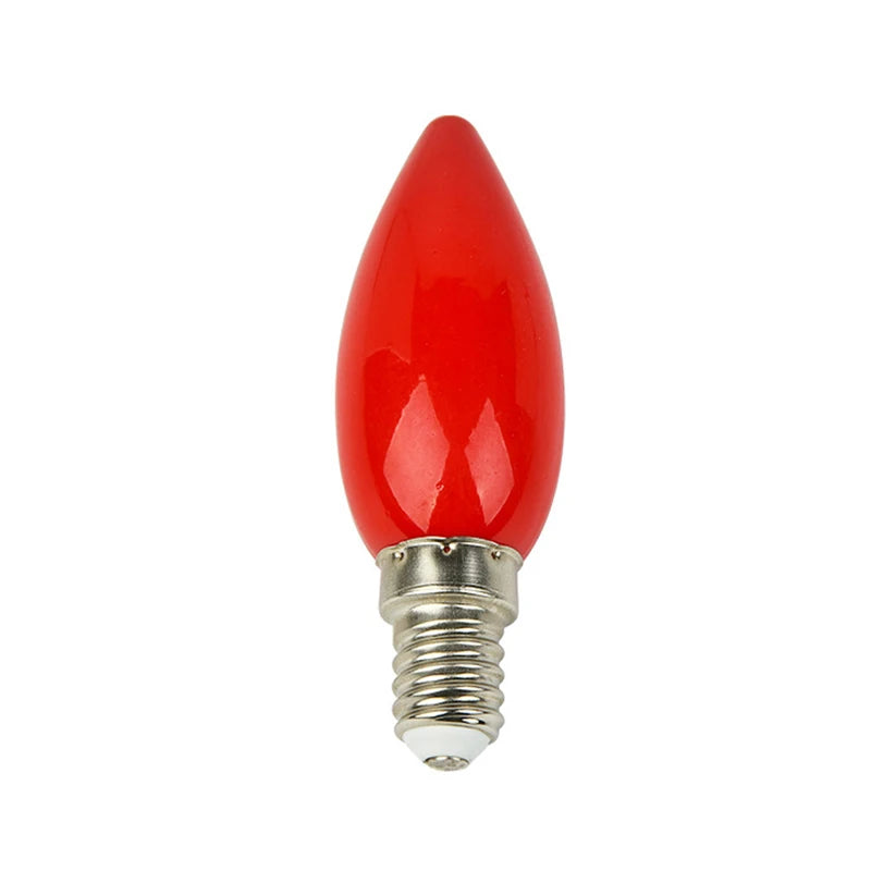 ampoules led décoratives rouge modernes vis e14 quatre diodes jaunes quatre ampoules