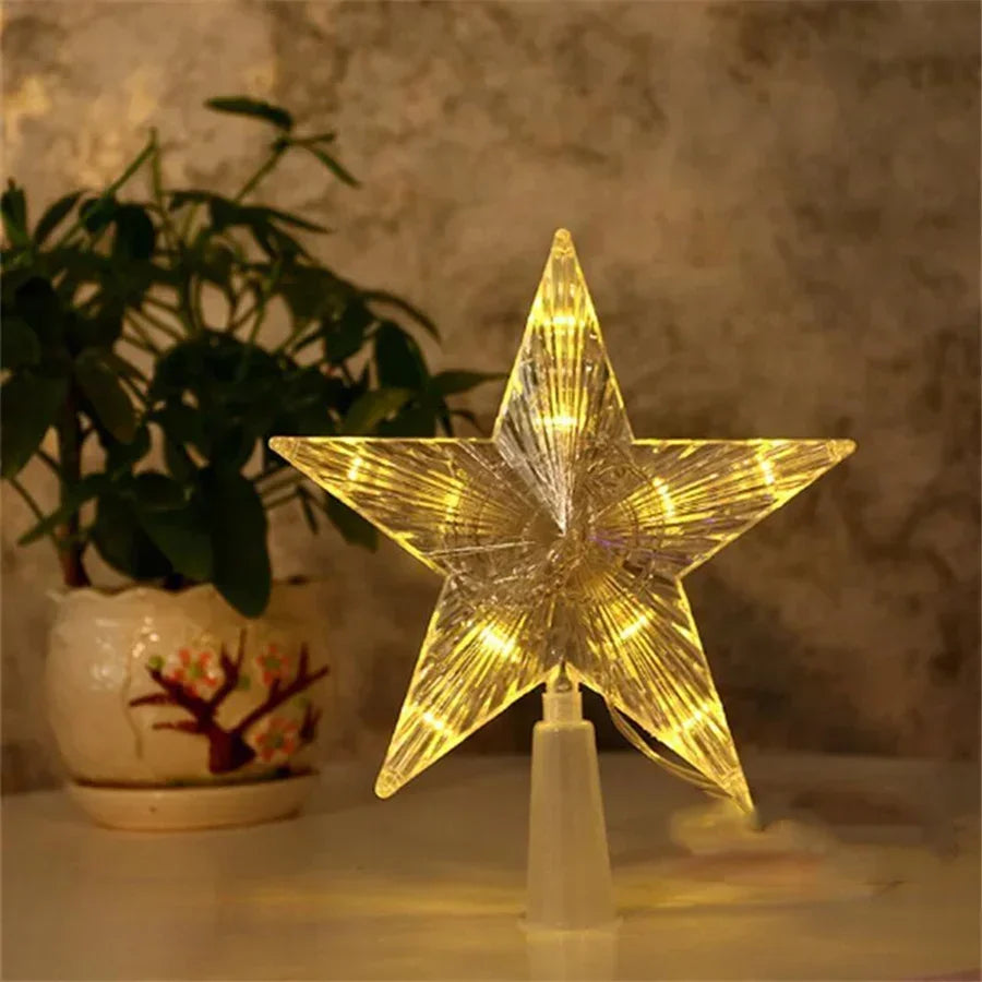 décoration multicolore étoiles lumineuses led transparentes moderne guirlande fête noël mariage