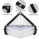 bâche transparente impermeable protection jardin 2mm eyelets moderne corners aluminium