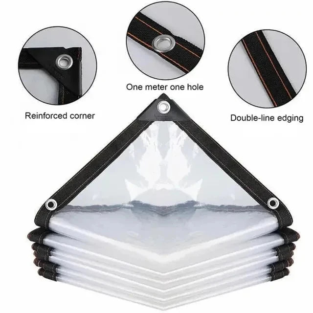 bâche transparente impermeable protection jardin 2mm eyelets moderne corners aluminium