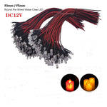ampoules led pré câblées scintillantes 3mm 5mm noir rouge transparents