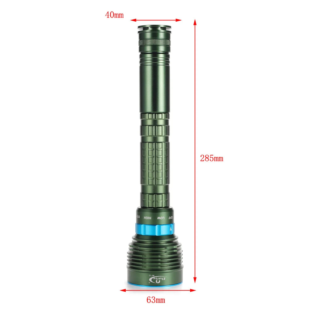 lampe torche vert bleu rayures verticales texture métallique moderne rechargeable piles aaa