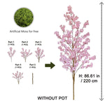 arbre artificiel fleurs cerisier rose clair moderne décoration intérieure mariage salon