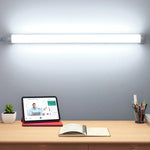 tube led blanc lisse ultra lumineux 50cm moderne clips inclusion connecteur fil blanc modernité