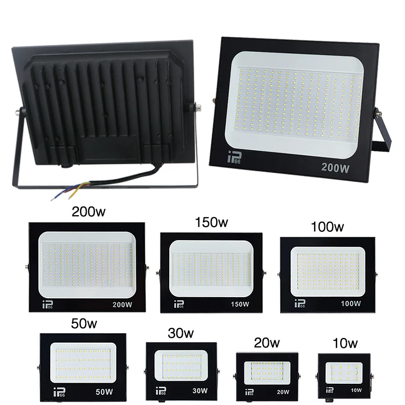 projecteurs led exterieurs modernes 100w 150w 200w ip65 garage sport rue