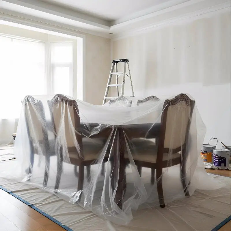housse protection meuble transparente jetable imperméable grande taille simple fonctionnelle