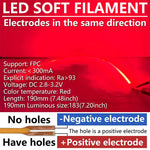 filament led souple 190mm rouge vert bleu rose technologie bricolage diy đèn led