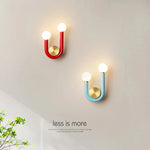applique murale moderne led rouge bleu rose doré chambre salon minimaliste fixée mur