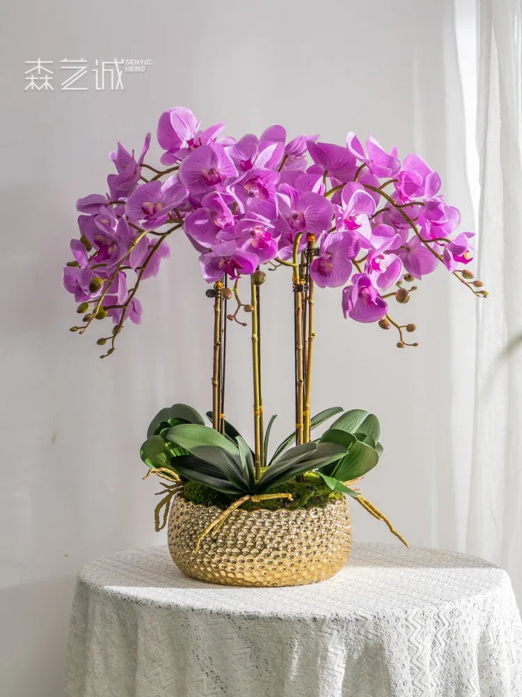 Détail des fleurs d'orchidée papillon artificielle - réalisme haut de gamme