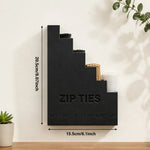 organisateur zip ties noir industriel mural escalier utilitaire fixations textiles rangement outils garage atelier