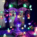 guirlande lumineuse solaire extérieure 5m 20leds 6.5m 30leds 9.5m 50leds multicolore étoiles moderne
