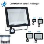 projecteur led moderne ip66 100w noir sensibilité mouvement rotation 120