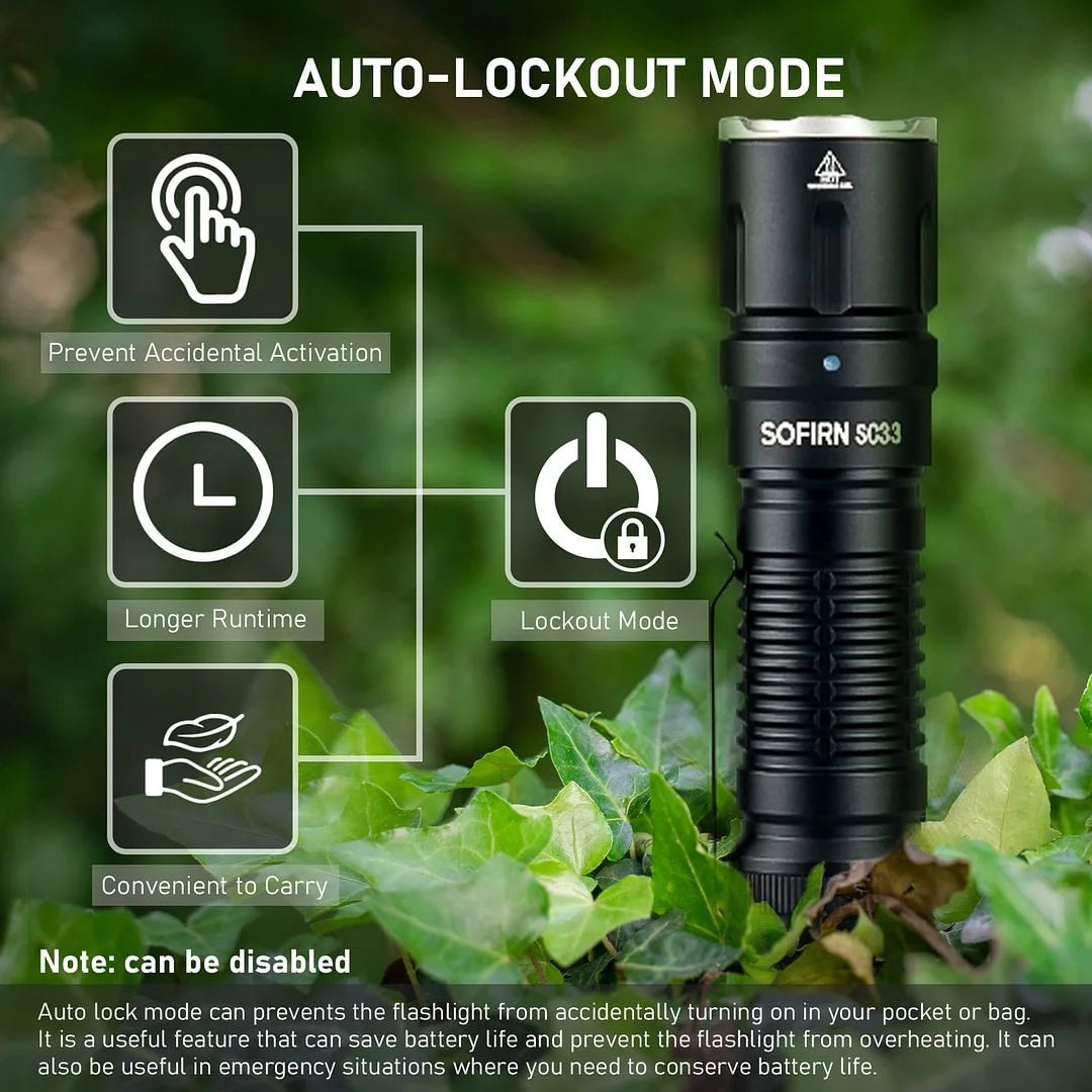 lampe torche rechargeable led xhp70.3 hi 5300k recherche camping extérieure gradation continue rings clip