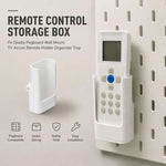 boîte rangement télécommandes blanc texture rugueuse adhésif pratique moderne stockage