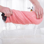 serviettes bain microfibre gris rose absorbantes rapide lavables moderne