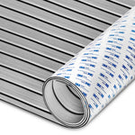 tapis sol bateau mousse EVA rayures horizontales adhésif 3M résistant eau moderne marron clair