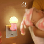veilleuse led rose violet bleu blanc moderne minimaliste prise électrique chambre bébé lumière douce