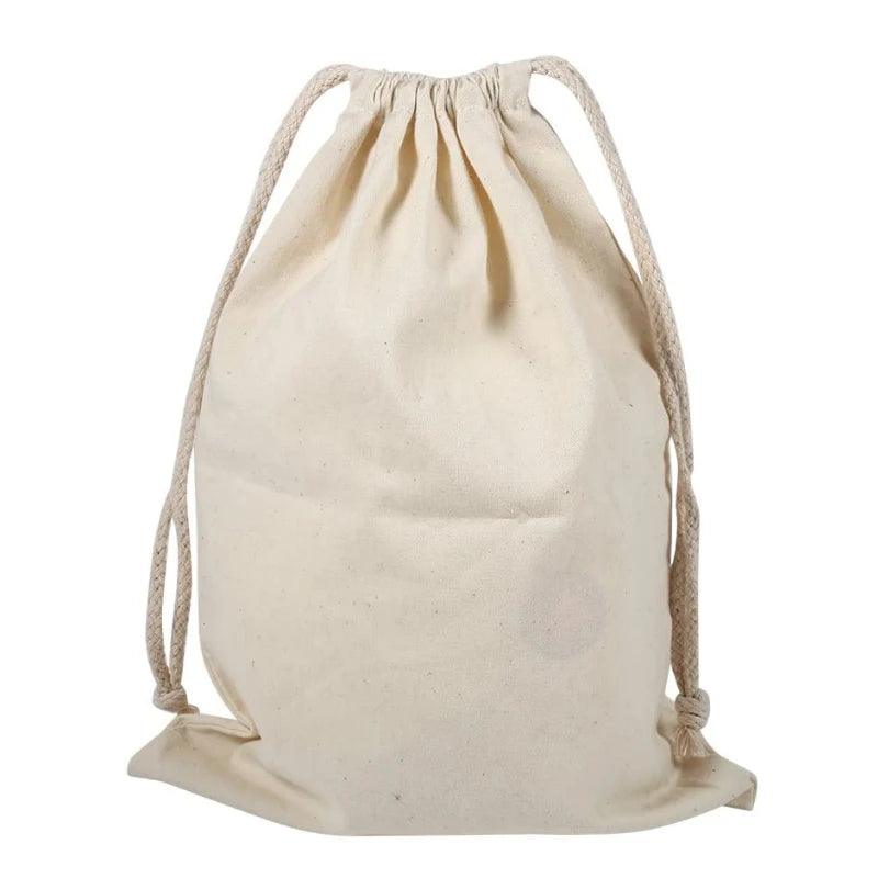sacs rangement coton robustes grande capacité plusieurs tailles cordons serrage simple