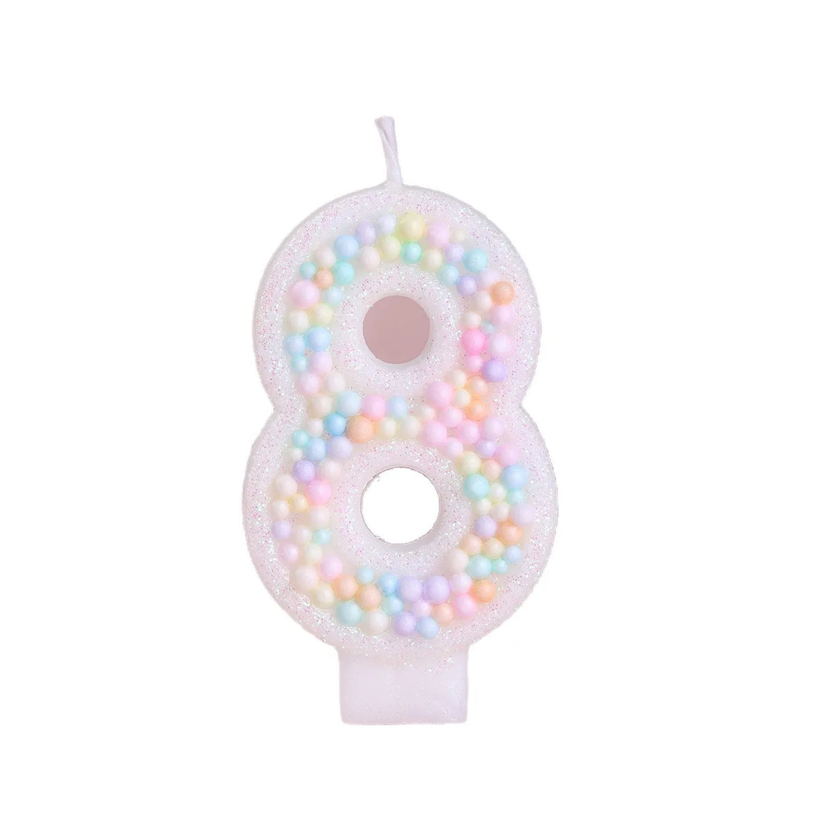 bougies chiffres anniversaire blanc pastel brillantes décoration festive box rangement