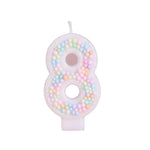 bougies chiffres anniversaire blanc pastel brillantes décoration festive box rangement