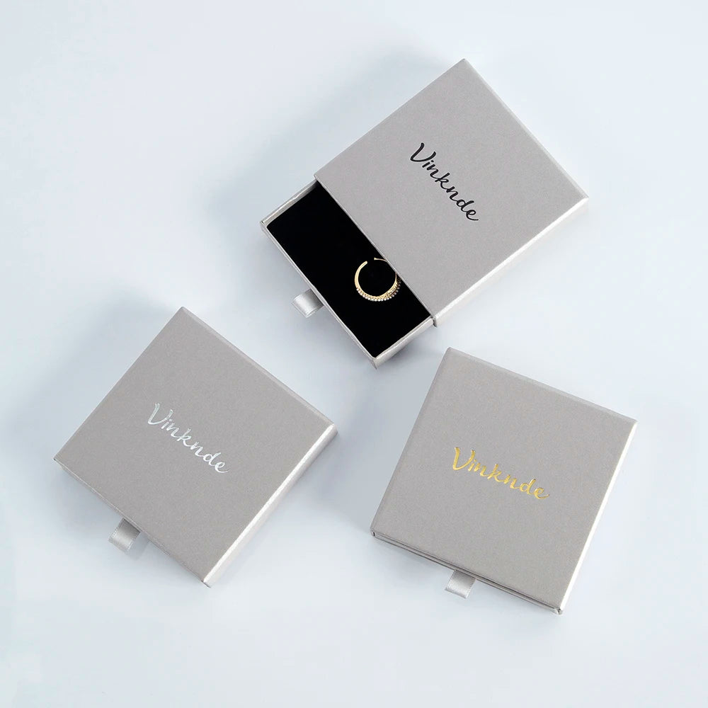 Boîte à bijoux en papier kraft personnalisable avec organisateur de boucles d'oreilles