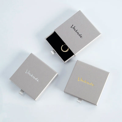 Boîte à bijoux en papier kraft personnalisable avec organisateur de boucles d'oreilles