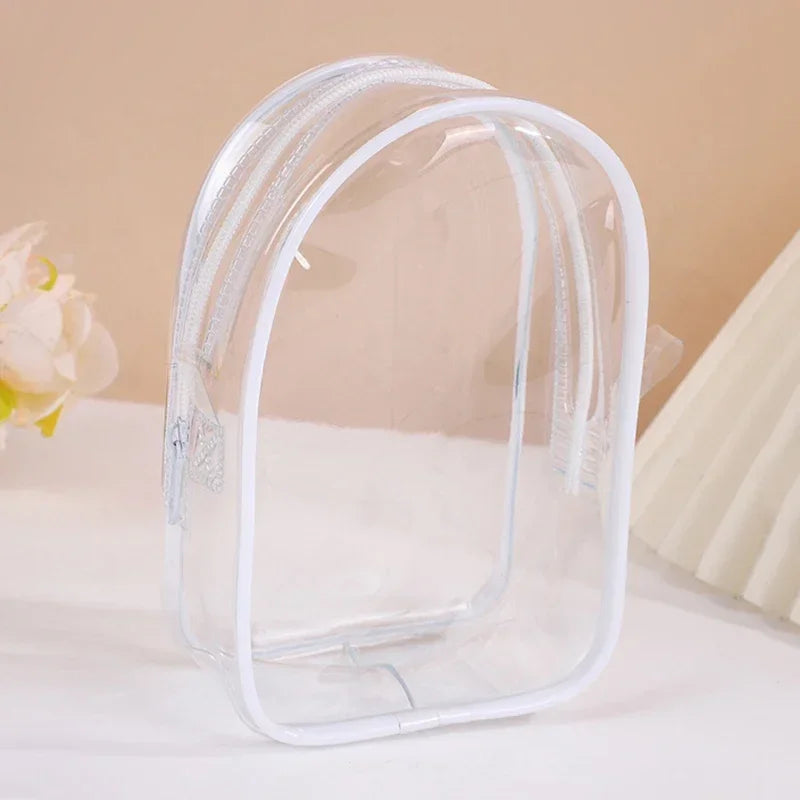 sac main transparent moderne cordon serrage noir vert rose violet minimaliste