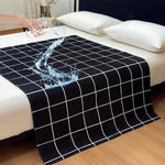 serviette adulte noire blanche moderne 100 polyester solide imperméable lavable 230x250cm