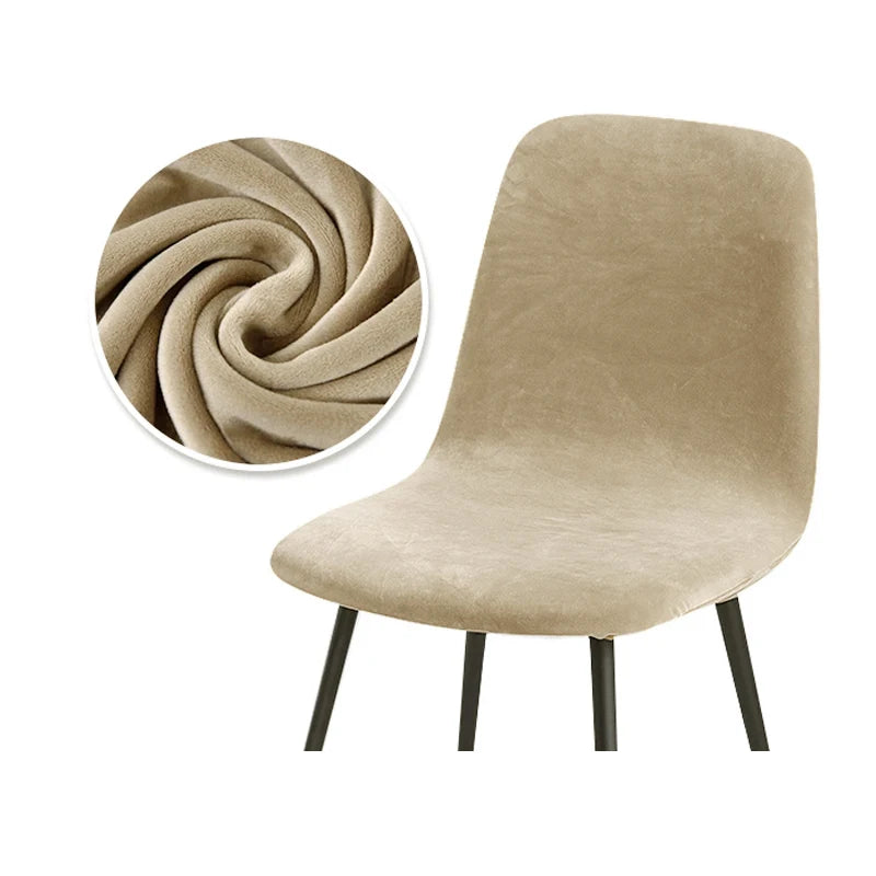 chaise moderne velours uni bleu marine marron violet orange rose pâle