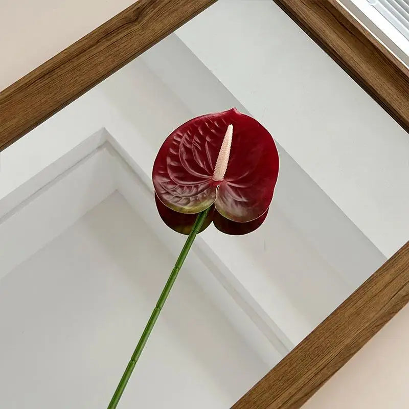 décoration intérieure plante artificielle feuilles ovales moderne vase boîte enjoy life rouge vert blanc