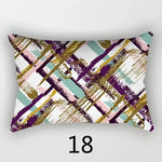 taie d'oreiller rectangulaire 30x50cm housse coussin décoration moderne motif abstrait coton polyester