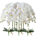 Orchidées artificielles blanc fleurissantes modernes décoration intérieure élégante vase doré maison mariage