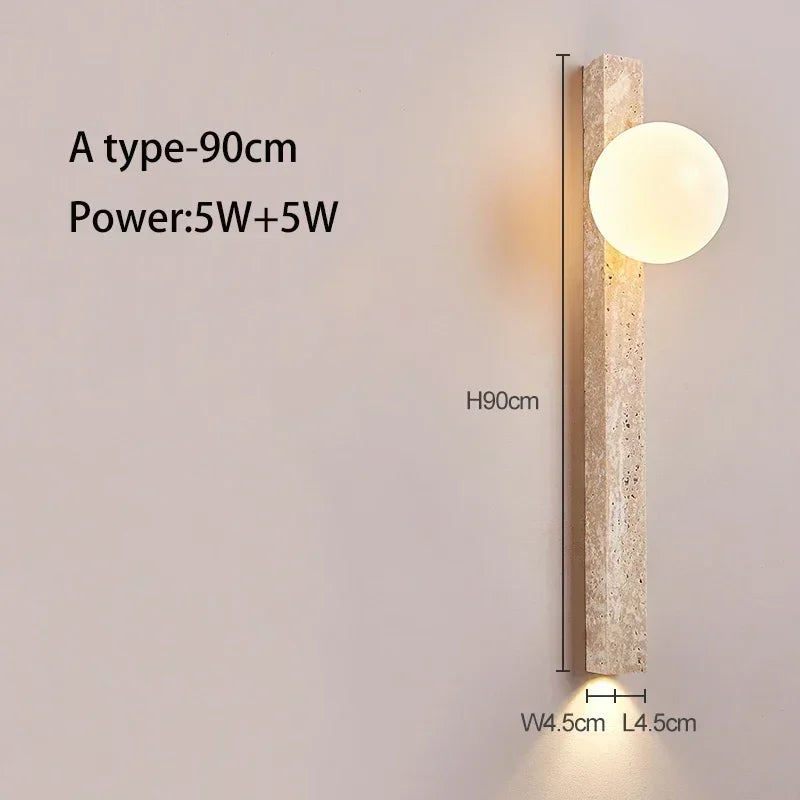 applique murale led pierre blanc moderne 3000k texture granulaire flux lumineux 249 2000