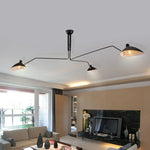 suspension lumineuse moderne industrielle led fer noir blanc toucher interrupteur