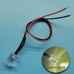 Diodes led rouges bleues vertes transparentes pré câblées 12V ronde modernes 20cm