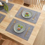 serviettes table lin classiques opaques beige gris noir vert rose bleu respectueuses l'environnement