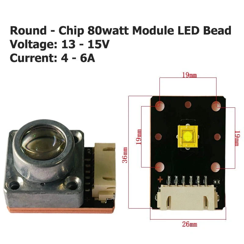 Module LED 80w 180w faisceau spot lumière tête mobile effet scène diy pêche đèn
