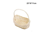paniers tressés imitation rotin ornements dentelle rubans mariage rustique beige clair empilables utilisation multiple