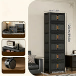 rangement modulaire meuble noir panneaux transparents poignées dorées roulettes facile assembler chambre salon cuisine
