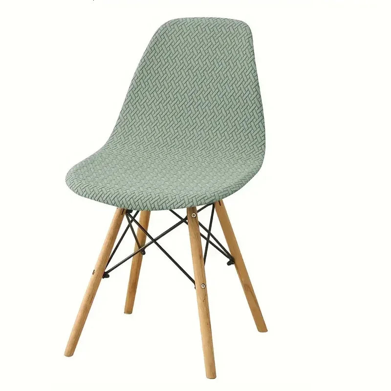 housse chaise extensible tissu motifs géométriques moderne vert gris noir festive mariage banquet
