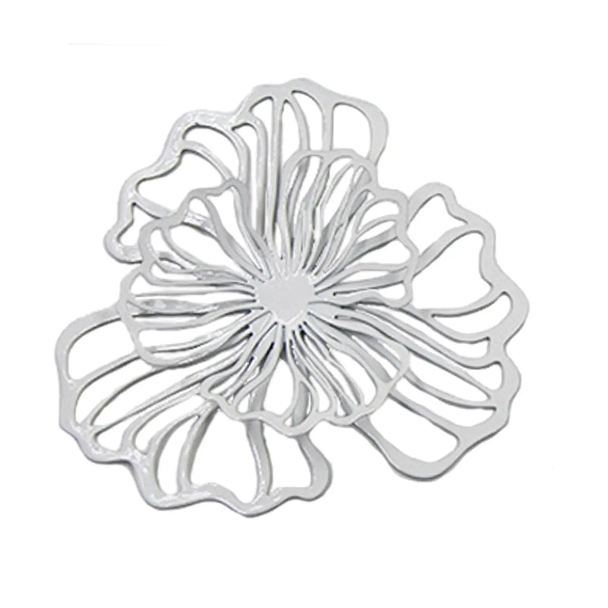 Décoration murale florale en métal kaki foncé pour bureau