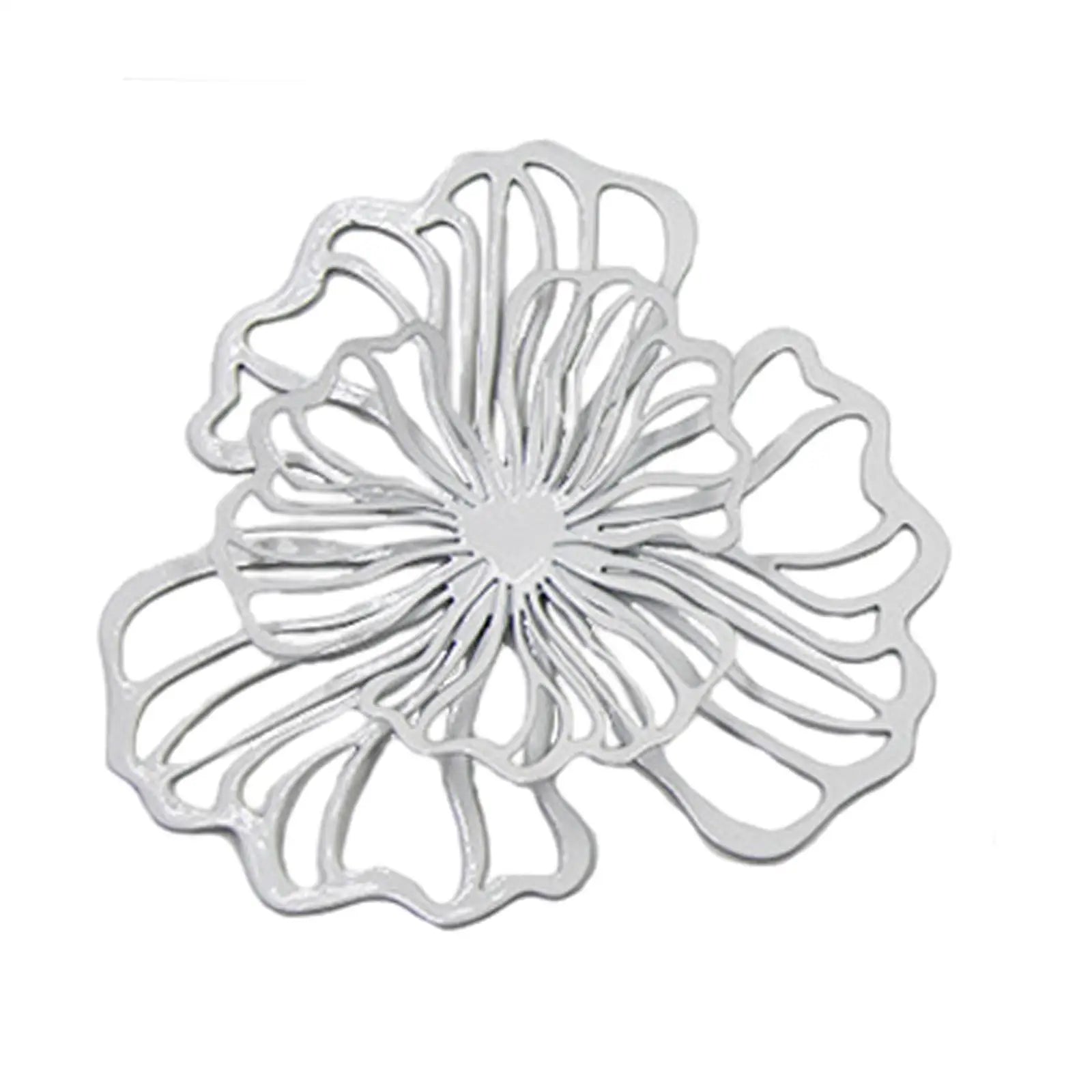 Décoration murale florale en métal kaki foncé pour bureau